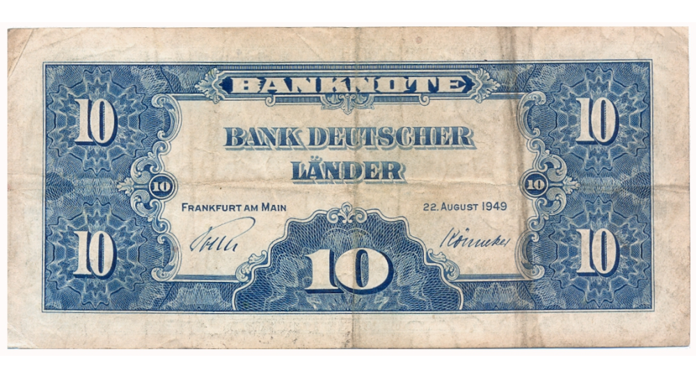 Billete Alemania 10 Deutsche Mark 1949   - Numisfila