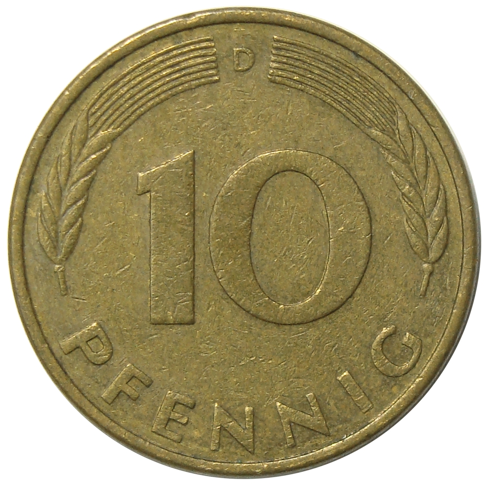 Moneda Alemania Federal 10 Pfennig 1971 -1996 - Numisfila