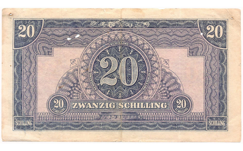 Billete Aliado Militar Austria 20 Schilling 1944   - Numisfila