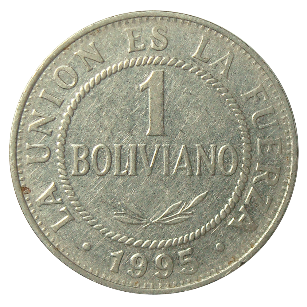 Moneda Bolivia 1 Boliviano 1987-2008 - Numisfila