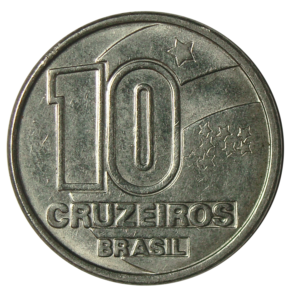 Moneda Brasil 10 Cruzeiros 1990-1991 - Numisfila
