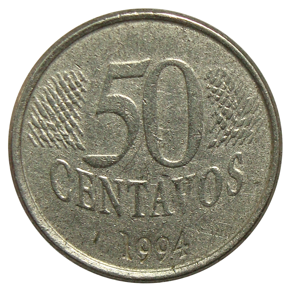 Moneda Brasil 50 Centavos 1994-1995  - Numisfila