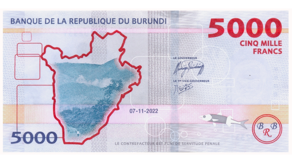 Billete Burundi 5.000 Francs 2022 (2023)  - Numisfila