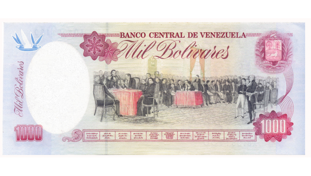 Billete 1000 Bolívares 1991 Serial A01991130  - Numisfila
