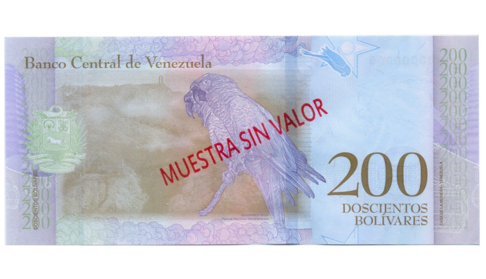 Billete Muestra Sin Valor 200 Bolívares 2018 #1322  - Numisfila