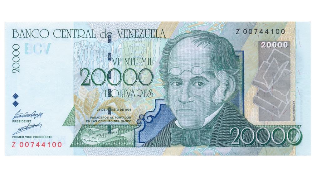 Billete 20.000 Bolívares 1998 Z8 Reposición Z00744100 - Numisfila