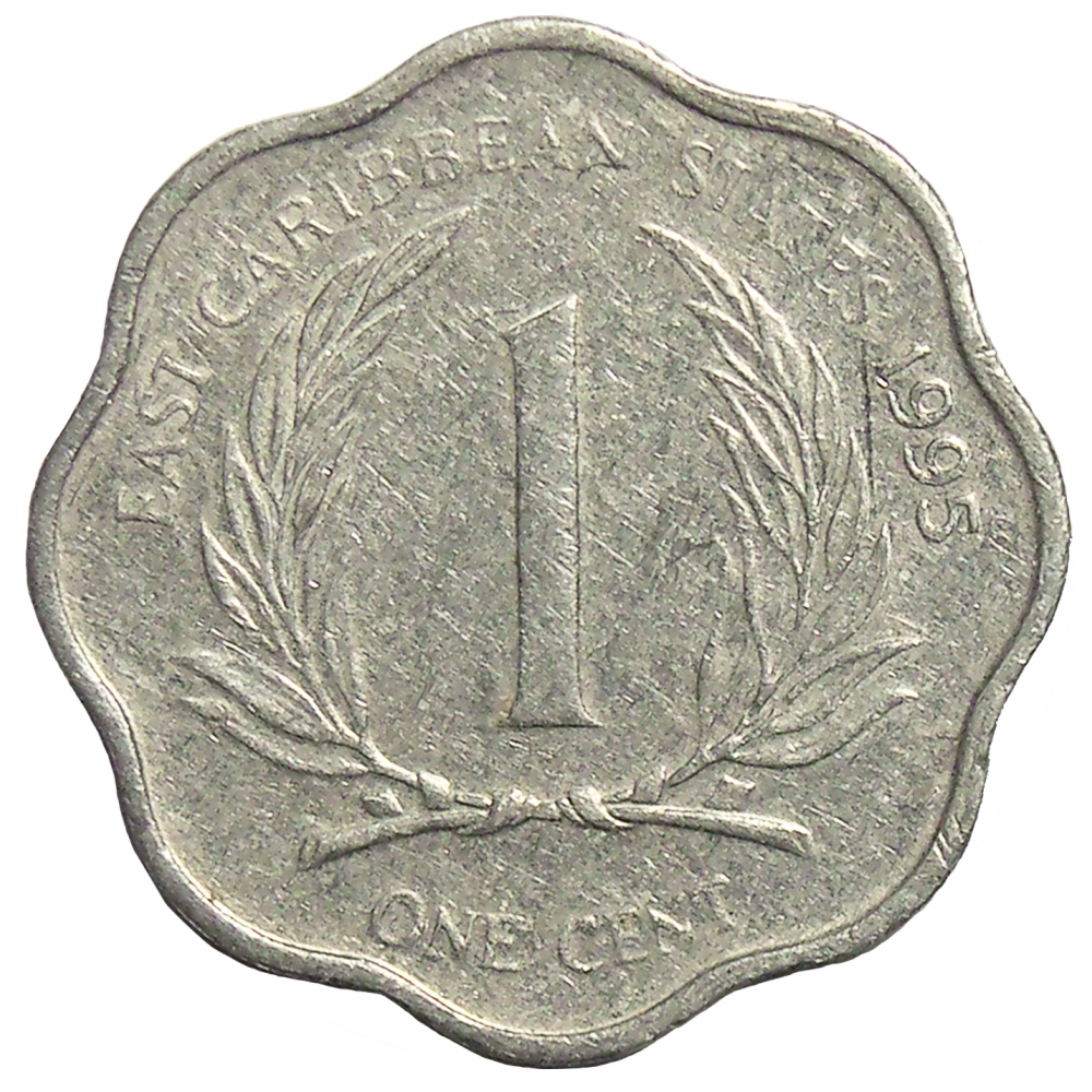 Moneda Caribe del Este 1 Centavo 1989-2000 Isabel II - Numisfila