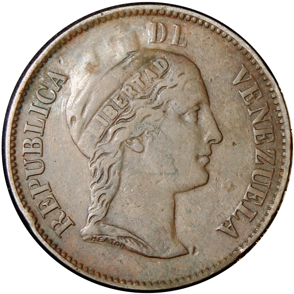 Moneda Centavo Monaguero 1862 Libertad - Numisfila