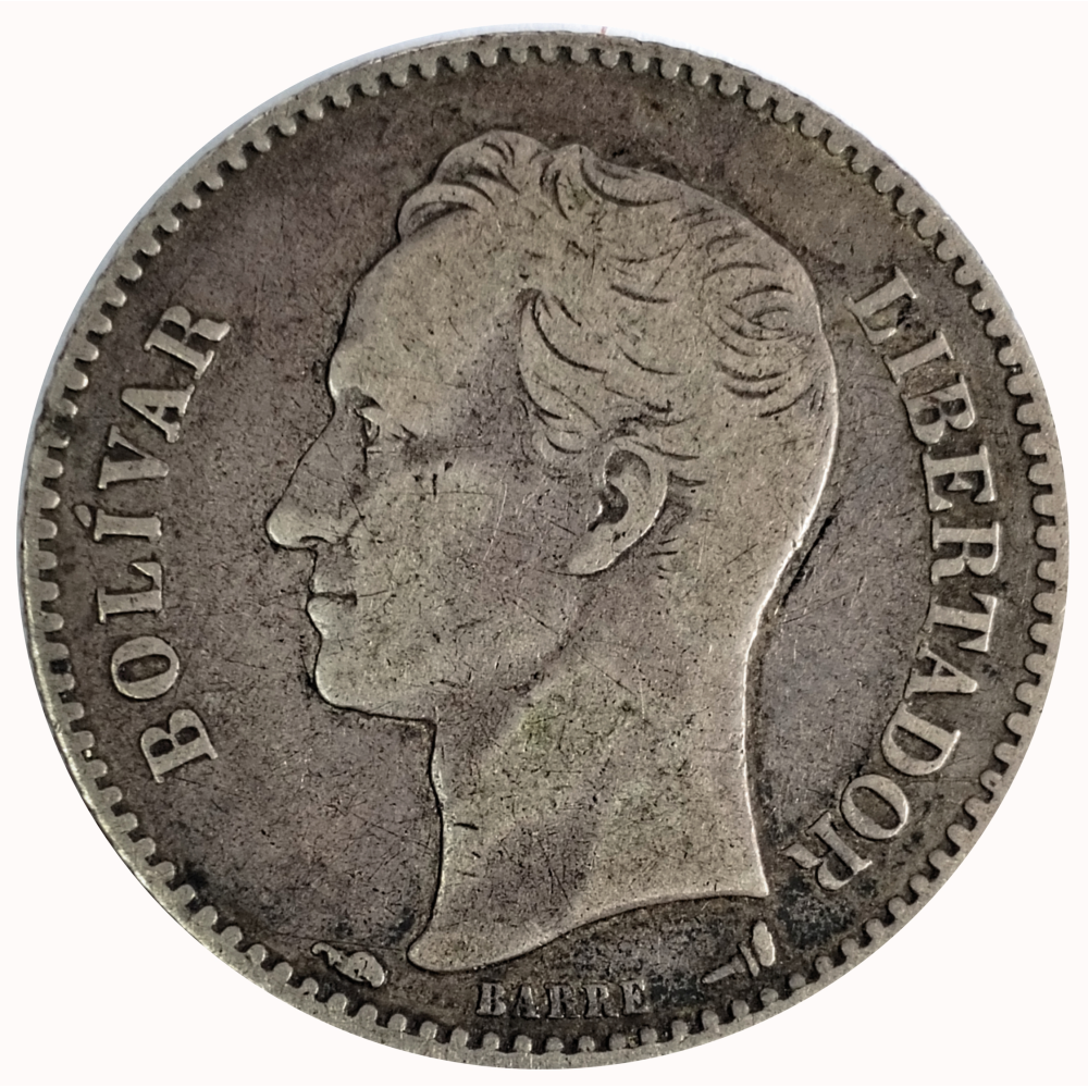 Moneda de Plata Escaso Bolívar 1901  - Numisfila