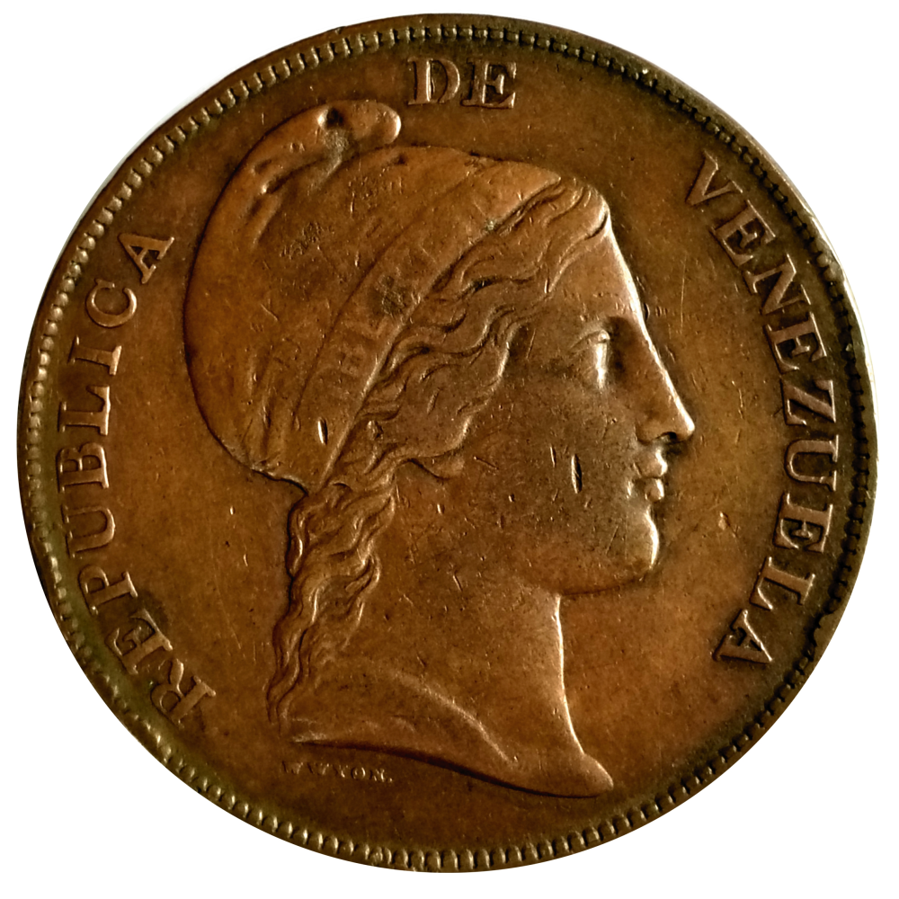 Moneda Centavo Monaguero 1843 Libertad - Numisfila