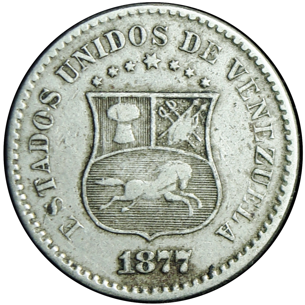 Venezuela Moneda Un Centavo 1877 - Puya - Numisfila
