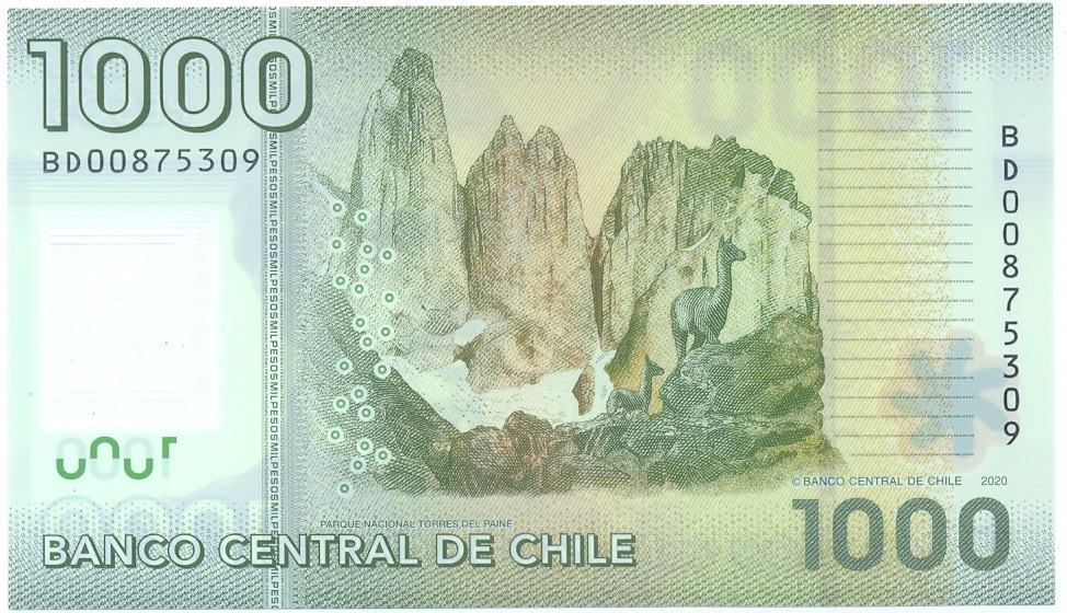 Billete Plástico Chile 1000 Pesos 2020  - Numisfila