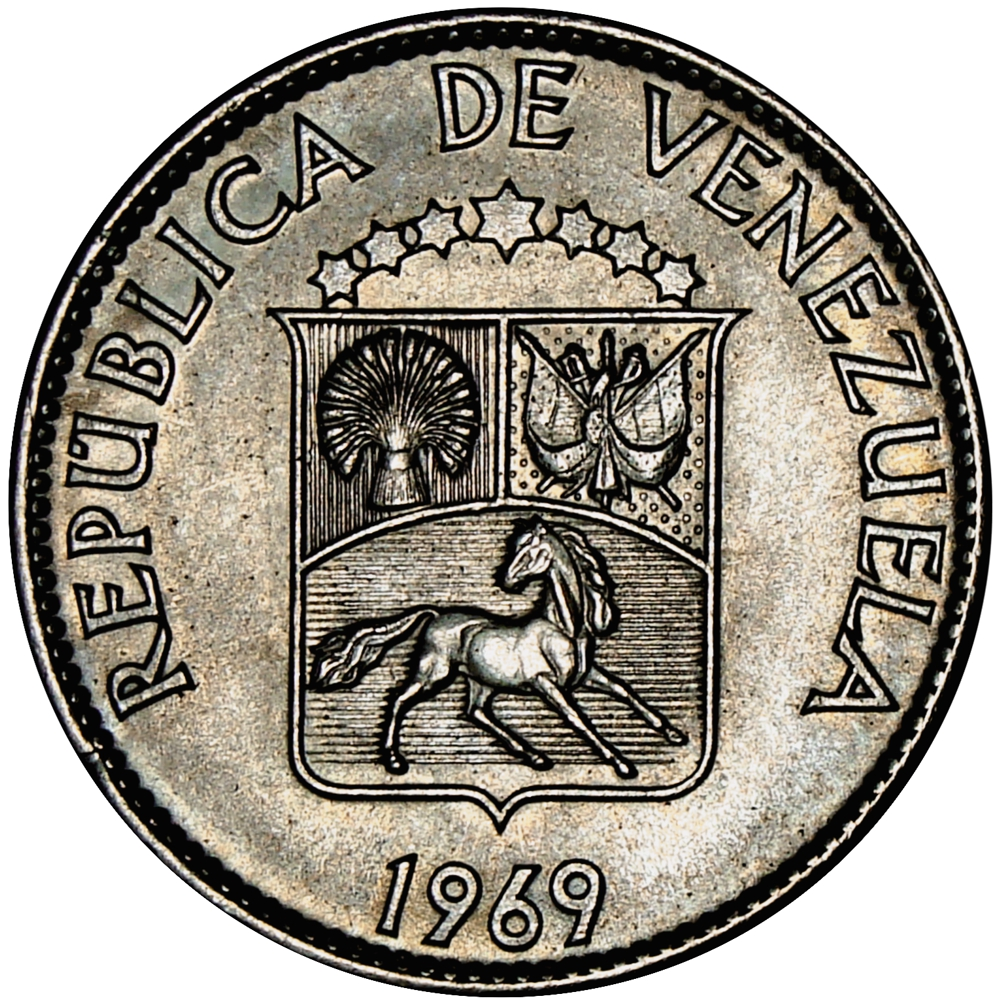 Locha Moneda 12½ Céntimos 1969 Estrella Plana y mate, Rama izquierda nervio continuo - Numisfila
