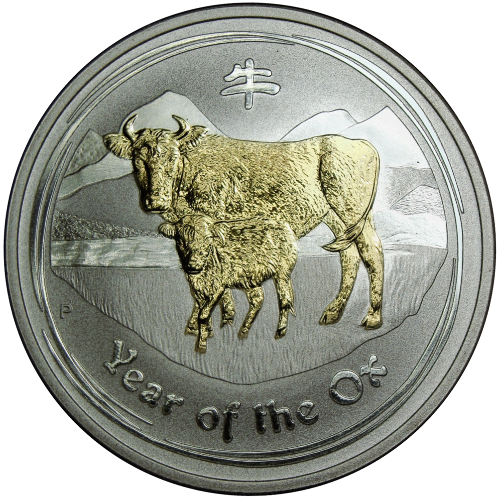 Año del Buey Moneda de Plata Australia Dollar 2009  - Numisfila