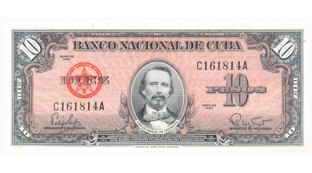 Billete Cuba 10 Pesos 1960   - Numisfila