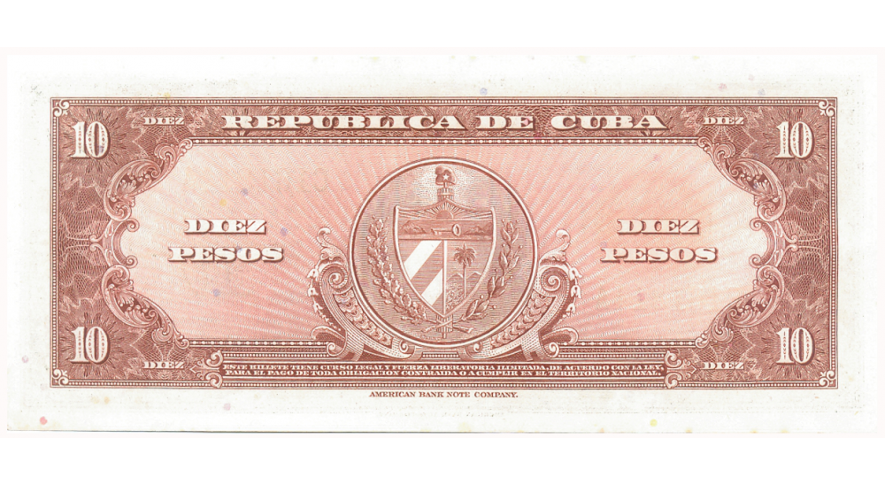 Billete Cuba 10 Pesos 1960   - Numisfila