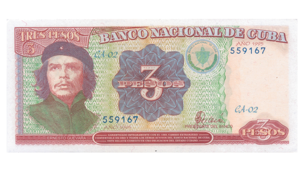 Billete Cuba 3 Pesos 1995  "Che" Guevara  - Numisfila