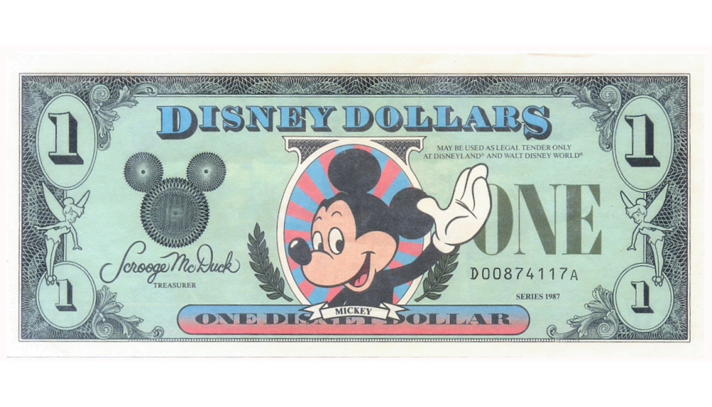 Billete Disney 1 Dólar 1987 Mickey Mouse - Numisfila