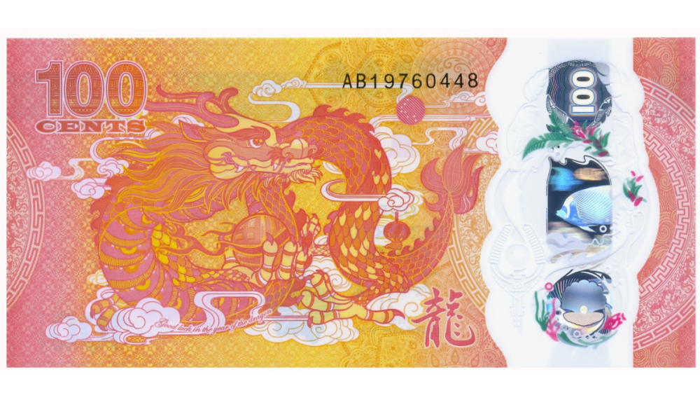 Billete Plástico Fiji 100 Céntimos 2023  - Numisfila
