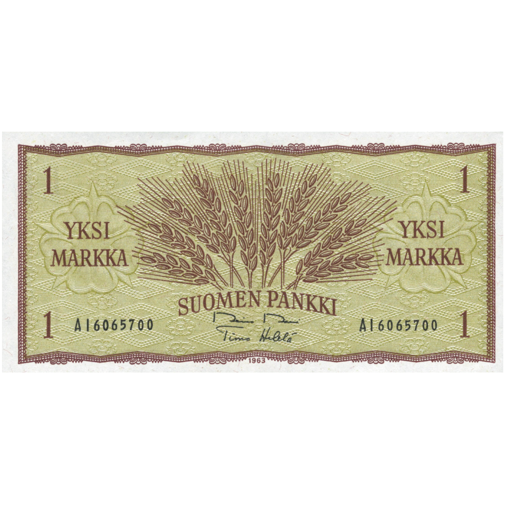 Billete Finlandia 1 Markka 1963  - Numisfila