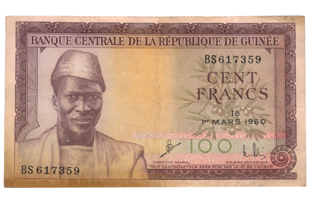 Billete Guinea 100 Francs 1960 Presidente Sekou Toure - Numisfila