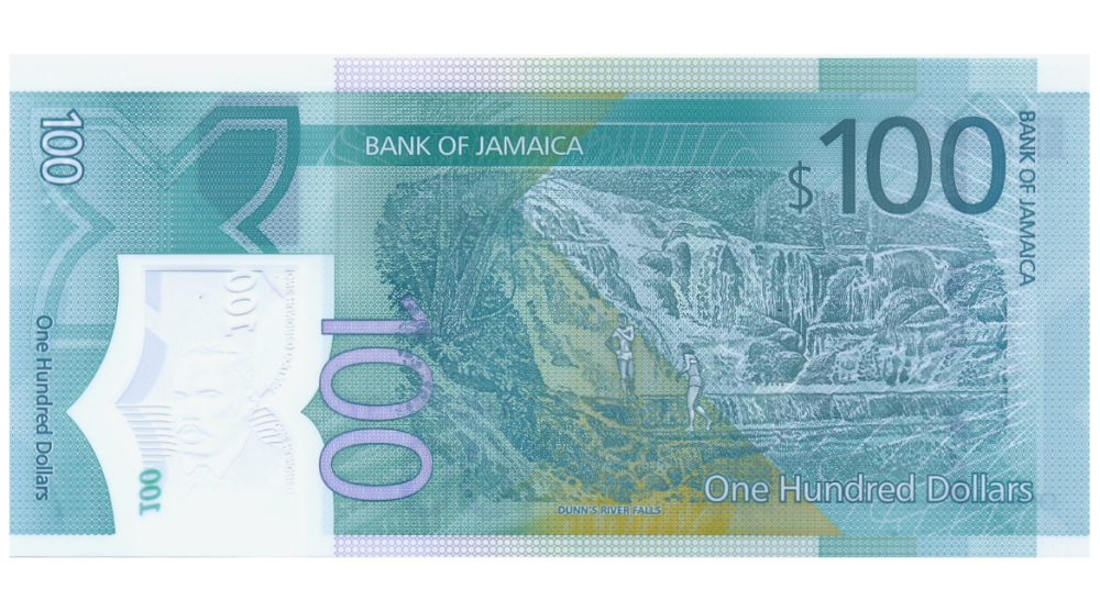 Billete Plástico Jamaica 100 Dólares 2022-23 Conmemorativo   - Numisfila