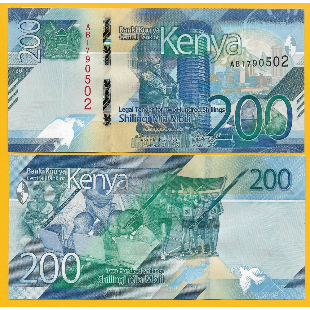 Billete Kenia 200 Shillings 2019 - Numisfila