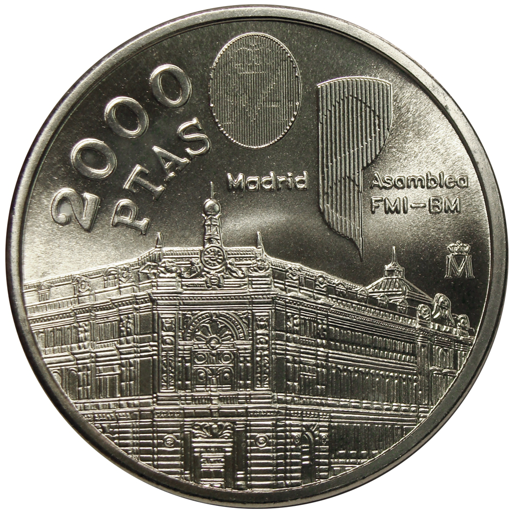 Moneda de Plata España 2000 Pesetas 1994 FMI y BM - Numisfila