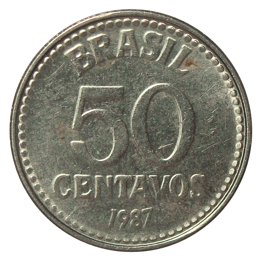 Moneda Brasil 50 Centavos 1986-1988   - Numisfila