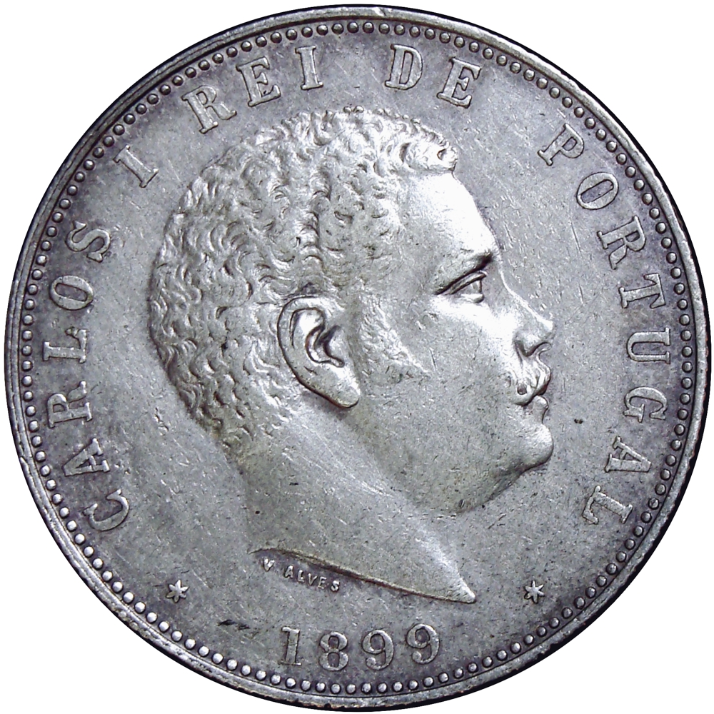 Portugal Moneda de Plata 1000 Reis 1899 Carlos I - Numisfila