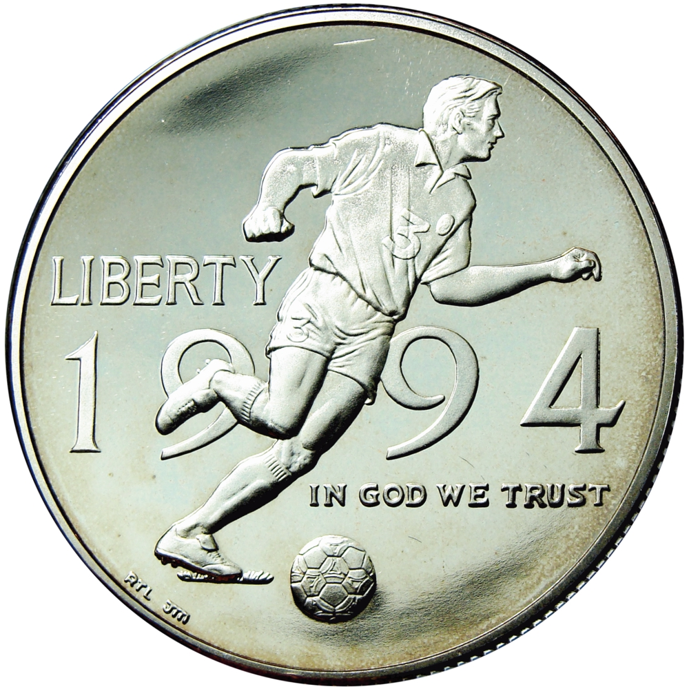 Moneda Proof EE.UU. ½ - Half Dollar 1994 Fútbol Copa Mundial - Numisfila