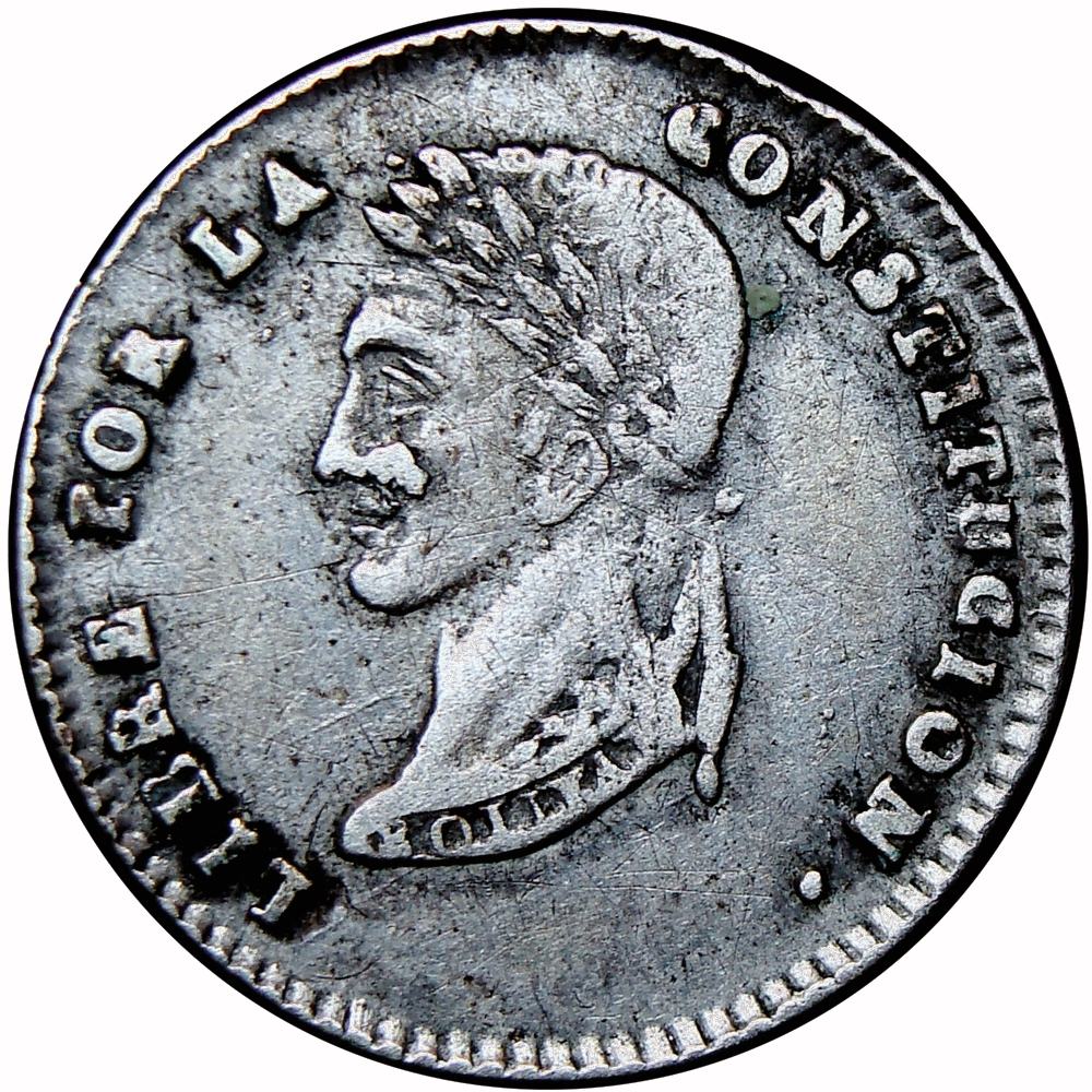 Bolivia Moneda de Plata 1 Sol 1854 Simón Bolívar - Numisfila