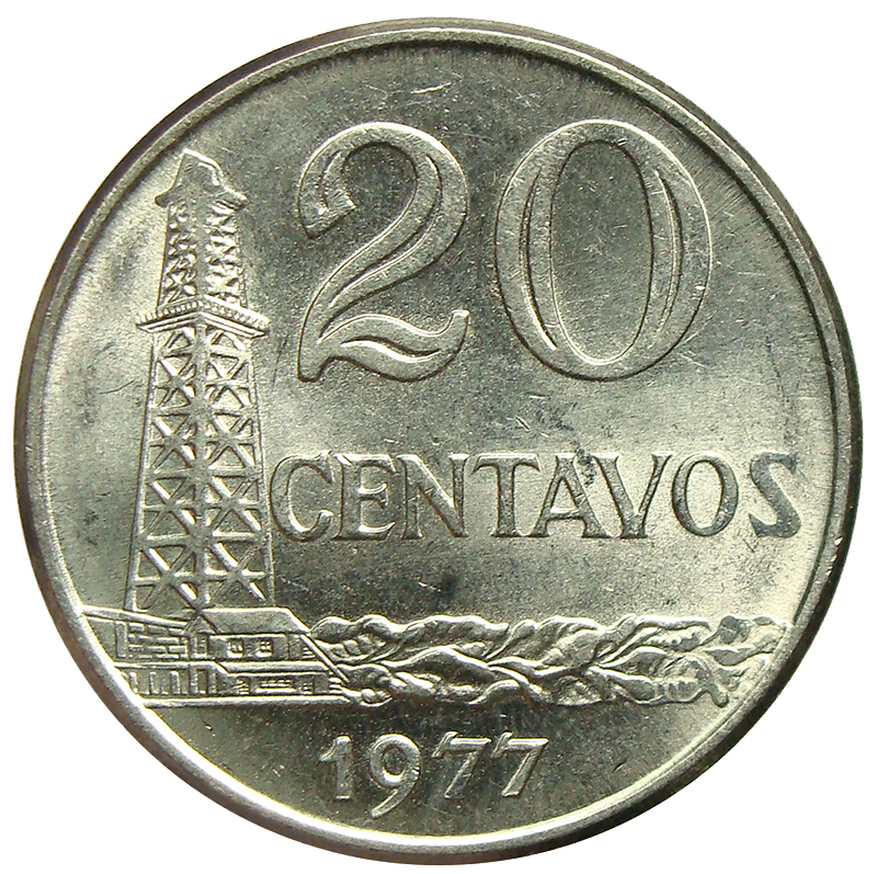 Moneda Brasil 20 Centavos 1975-1979 - Numisfila