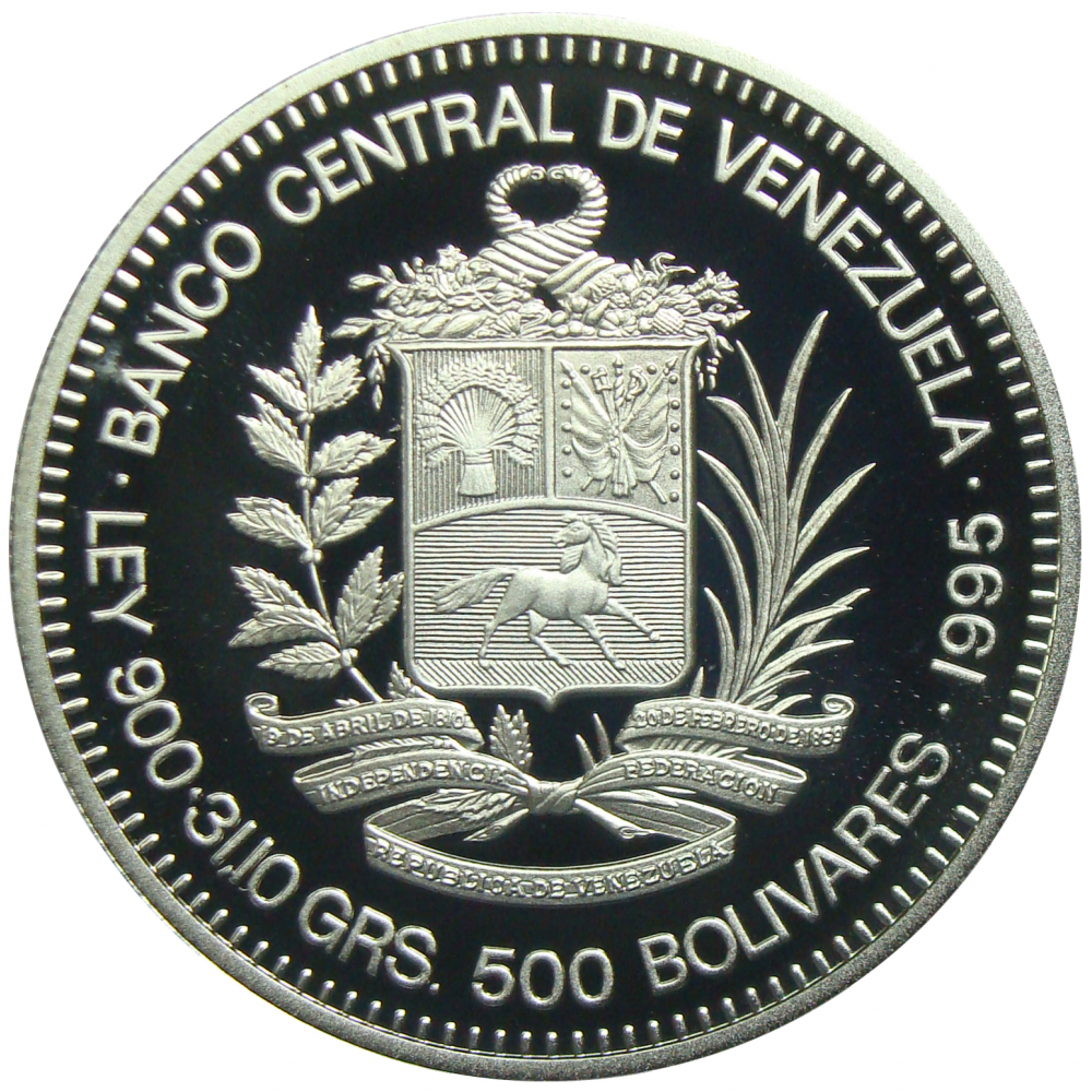Moneda 500 Bolívares 1995 ONU Organización Naciones Unidas  - Numisfila