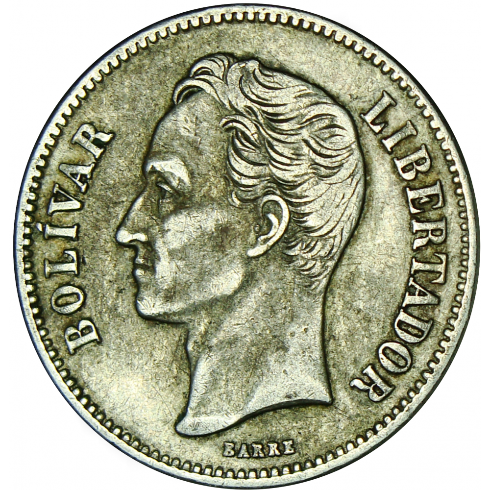 Venezuela Moneda 2 Bolívares De Plata 1929 3963