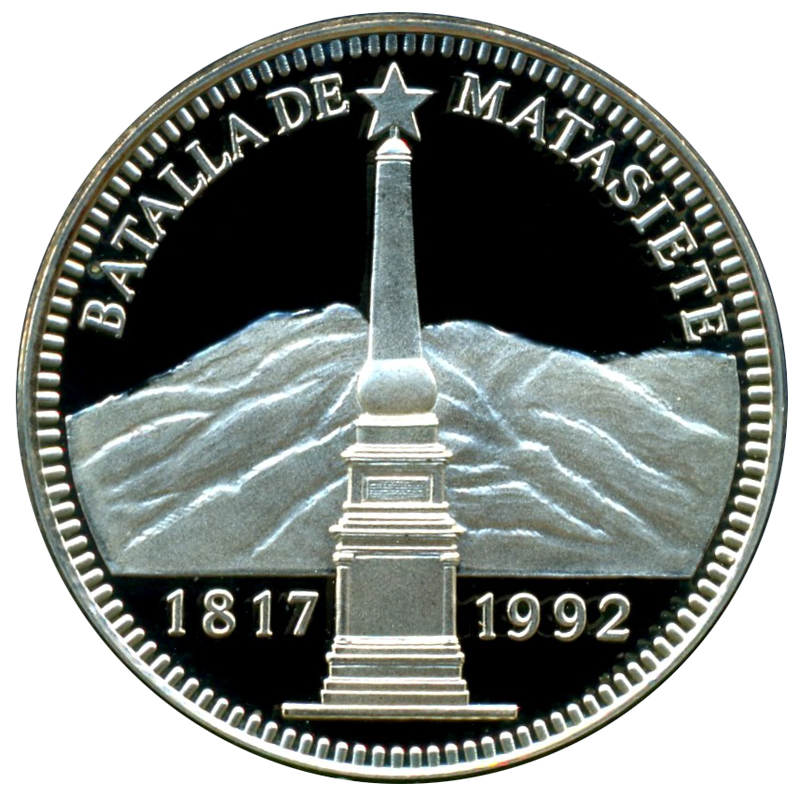 Batalla de Matasiete Moneda de Plata 500 Bolívares 1992 - Numisfila