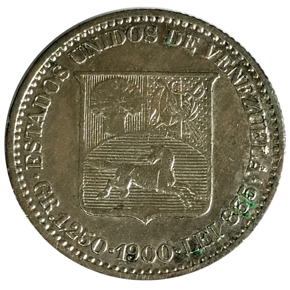 Moneda de Plata  25 Céntimos 1900 - Medio - Numisfila