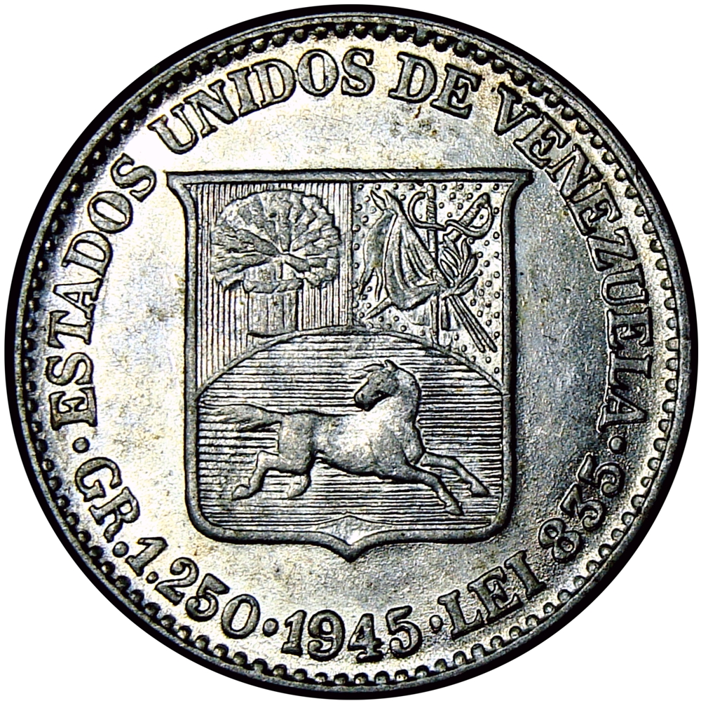  Moneda de Plata 25 Céntimos 1945 - Medio - Numisfila