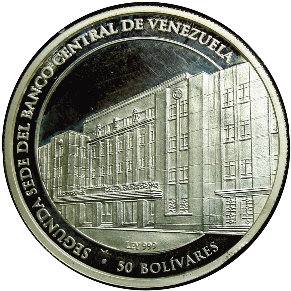 BCV 50 Bolívares 2010 - Moneda de Plata 70 Aniversario - Numisfila