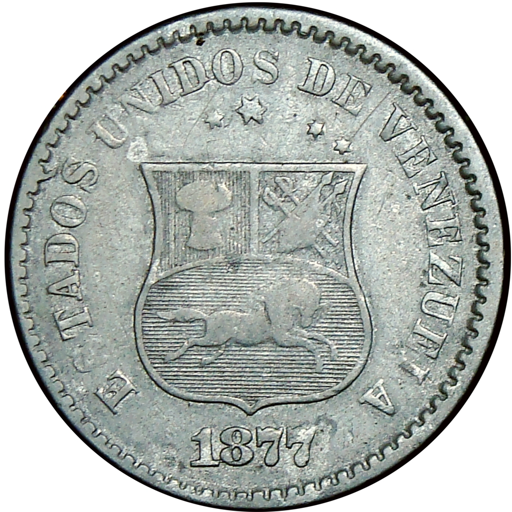 Venezuela Moneda Un Centavo 1877 - Puya - Numisfila