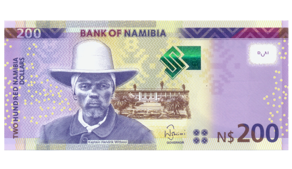 Billete Namibia 200 Dólares Namibios 2018 Capitán Hendrik Witbooi - Numisfila