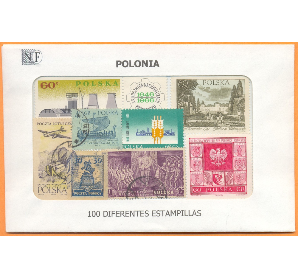 Polonia - 100 Estampillas usadas  - Numisfila